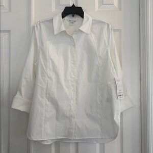 NEW Athleta Poplin Women White A Frame Button Down Size M/P NWT **READ